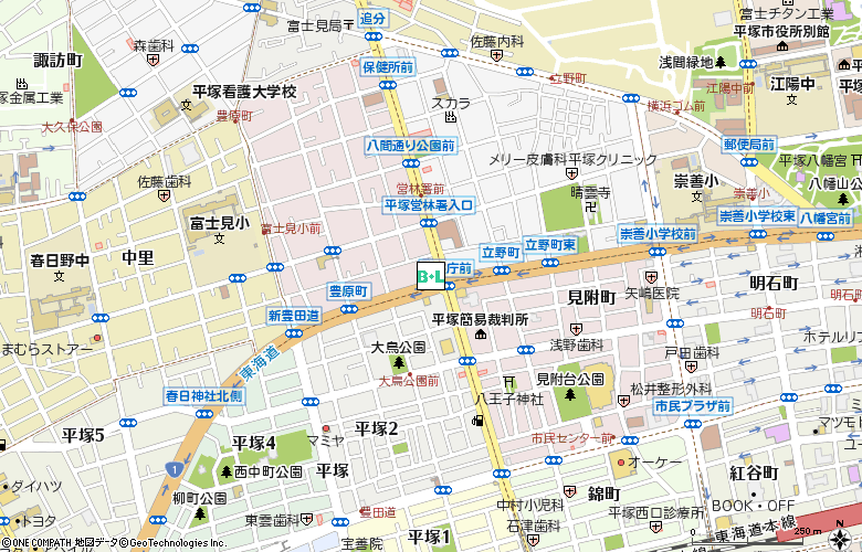 眼鏡市場平塚本店(0008)付近の地図